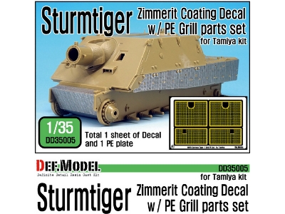 Wwii Sturmtiger Zimmerit Decal Set - image 1