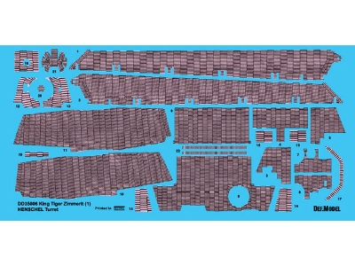 Wwii Kingtiger Henschel Zimmerit Decal Set (Tamiya, Zvezda) - image 3