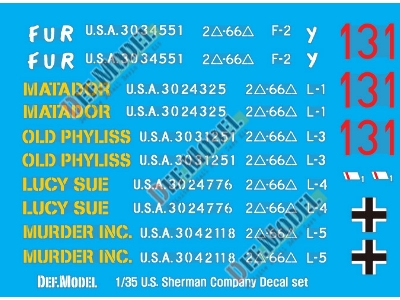 Wwii Us M4 Tank Decal Set - image 2