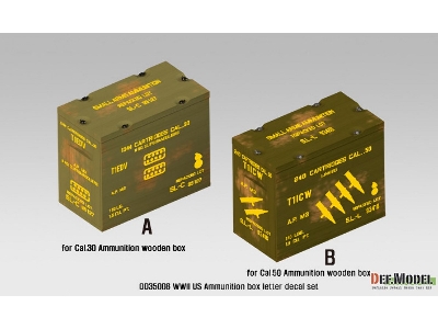 Wwii Us Ammunition Box Lettter Decal Set - image 2