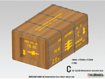 Wwii Us Ammunition Box Lettter Decal Set - image 3