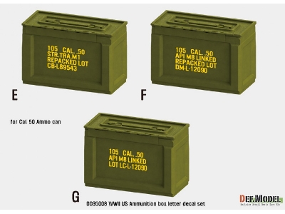 Wwii Us Ammunition Box Lettter Decal Set - image 5