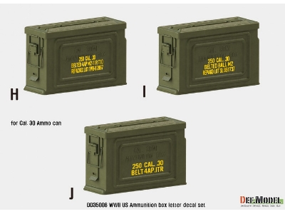 Wwii Us Ammunition Box Lettter Decal Set - image 6