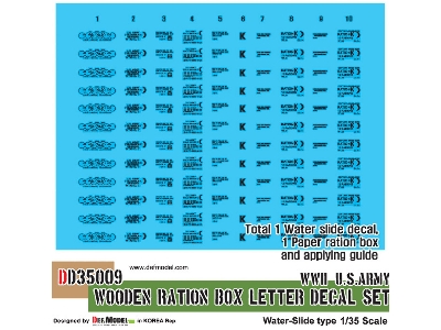Wwii Us Wooden Ration Box Letter Decal Set - image 1