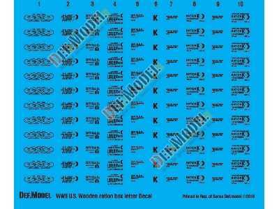 Wwii Us Wooden Ration Box Letter Decal Set - image 3