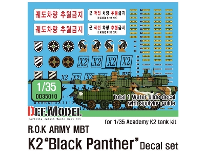 Rok Mbt K2 Black Panther Decal Set For Academy Kit - image 1
