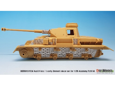 Wwii Pz. Iv Ausf.H Late /J Early Zimmerit Decal Set (1/35 Academy New) - image 9