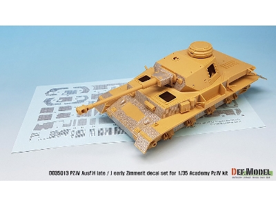 Wwii Pz. Iv Ausf.H Late /J Early Zimmerit Decal Set (1/35 Academy New) - image 12