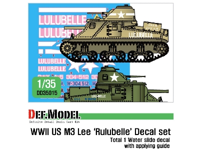 Us M3 Lee 'rulubelle' Decal Set - image 1