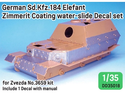 Wwii German Elefant Zimmerit Coating Decal Set - image 1