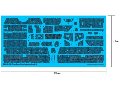 Wwii German Elefant Zimmerit Coating Decal Set - image 2