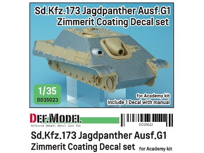 Wwii Jagdpanther G1 Zimmerit Decal Set - image 1