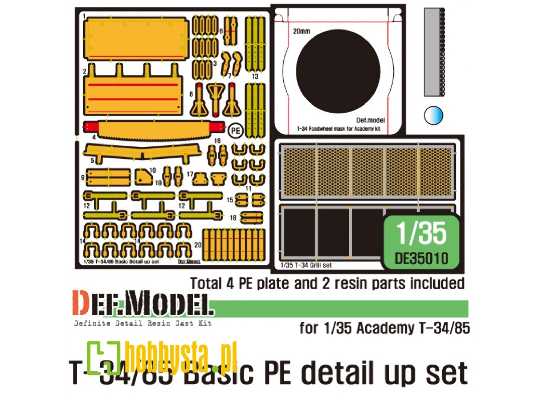 T-34/85 Pe Detail Up Set (For Academy/Tamiya/Zvezda 1/35) - image 1