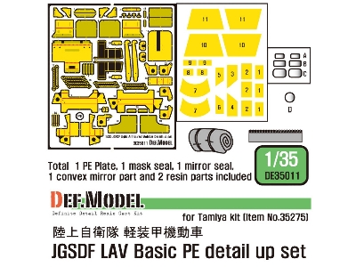 Jgsdf Light Amoured Vehicle Pe Detail Up Set (For Tamiya 1/35) - image 1