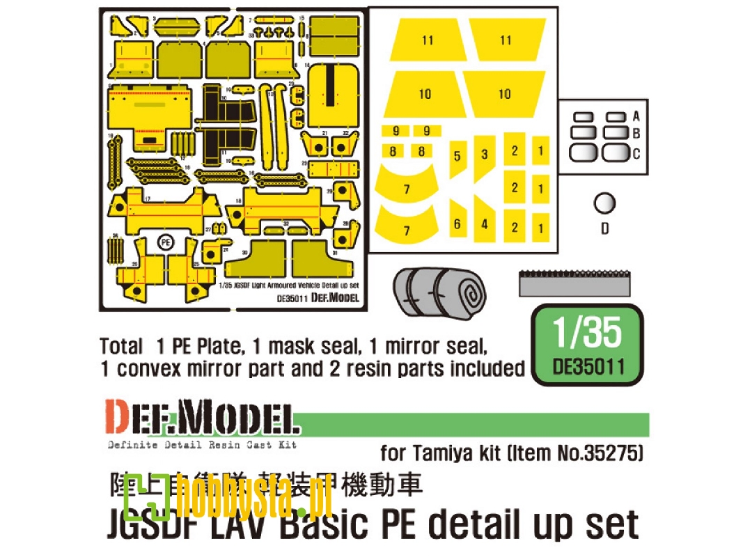 Jgsdf Light Amoured Vehicle Pe Detail Up Set (For Tamiya 1/35) - image 1