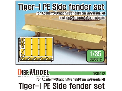 Tiger-1 Pe Side Fenders Set (For Academy/Tamiya/Zvezda 1/35) - image 1