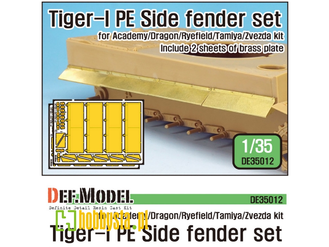 Tiger-1 Pe Side Fenders Set (For Academy/Tamiya/Zvezda 1/35) - image 1