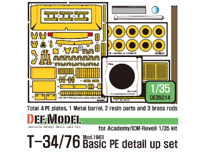 T-34/76 Pe Basic Detail Up Set (For Academy/Icm-revell 1/35) - image 1
