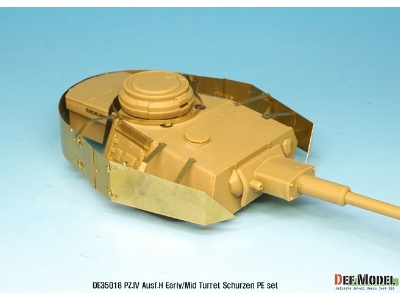 Pz.Iv Ausf.H Early/Mid Turret Schurzen Pe Set (For Academy, Etc 1/35) - image 3