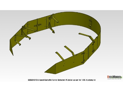 Pz.Iv Ausf.H Early/Mid Turret Schurzen Pe Set (For Academy, Etc 1/35) - image 5