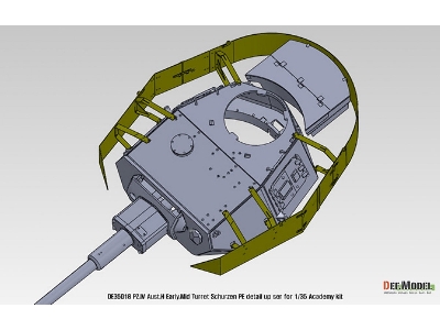 Pz.Iv Ausf.H Early/Mid Turret Schurzen Pe Set (For Academy, Etc 1/35) - image 9