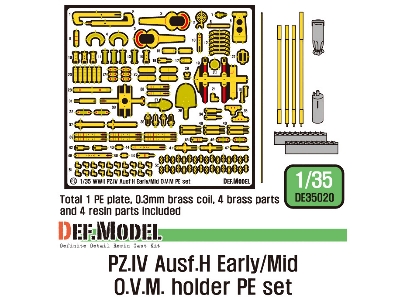 Pz.Iv Ausf.H O.V.M. Pe Set (For Academy, Etc 1/35) - image 1