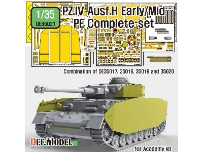 Pz.Iv Ausf.H Early/Mid Pe Complete Set (For Academy, Etc 1/35) - image 1