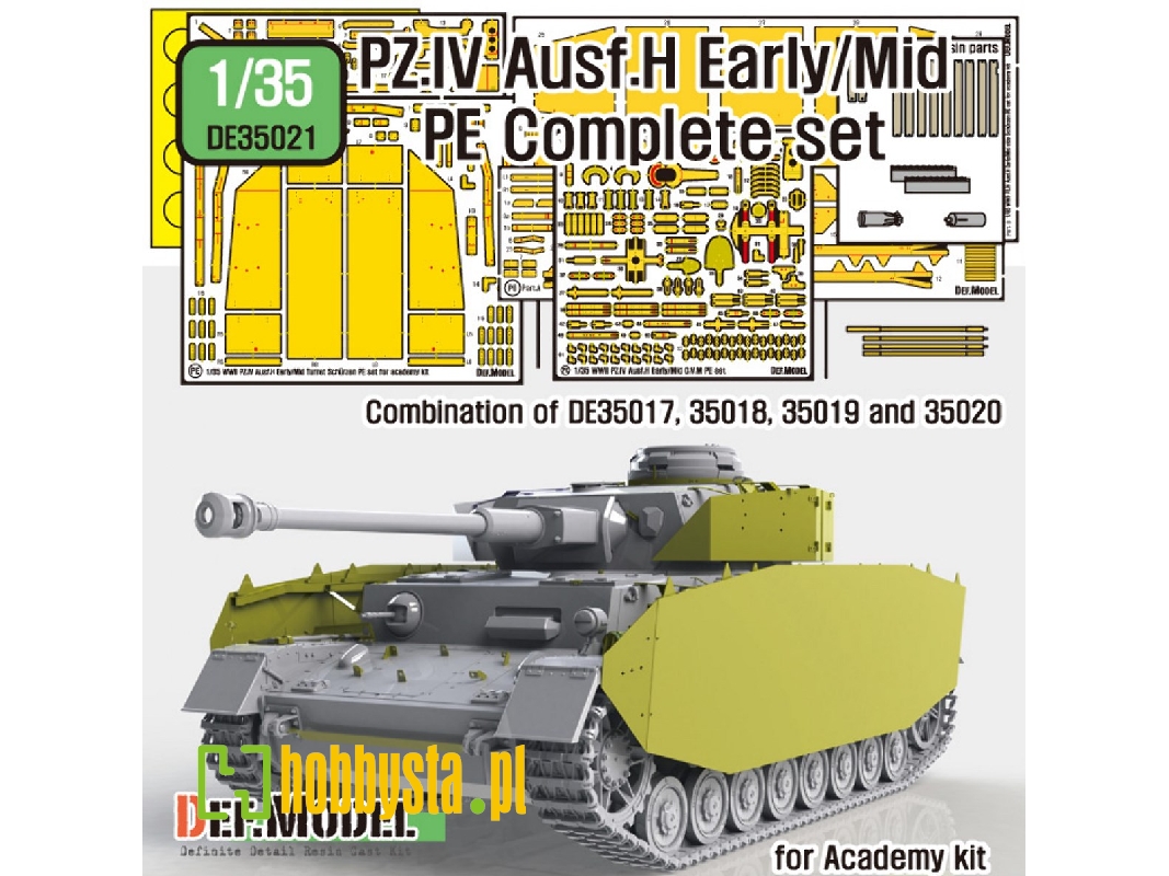 Pz.Iv Ausf.H Early/Mid Pe Complete Set (For Academy, Etc 1/35) - image 1