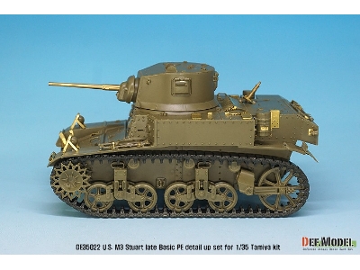 U.S. M3 Stuart Late Basic Pe Detail Up Set (For Tamiya, Academy 1/35) - image 4