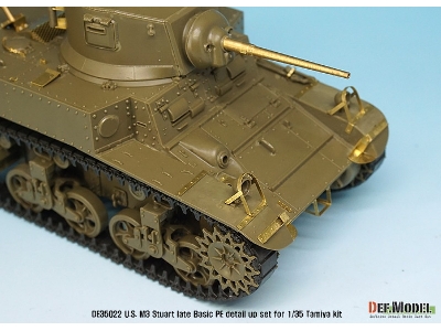 U.S. M3 Stuart Late Basic Pe Detail Up Set (For Tamiya, Academy 1/35) - image 11