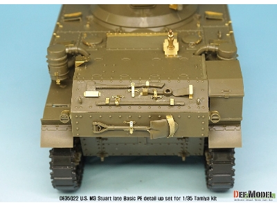 U.S. M3 Stuart Late Basic Pe Detail Up Set (For Tamiya, Academy 1/35) - image 13