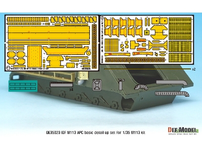Idf M113 Side Basket Pe Detail Up Set W/ Exhaust Pipe (For 1/35 M113 Kit ) - image 2