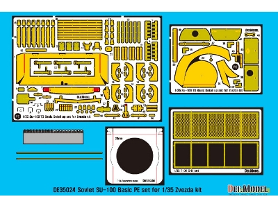 Su-100 Td Basic Pe Detail Up Set (For Zvezda New 1/35 Kit) - image 2