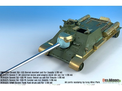 Su-100 Td Basic Pe Detail Up Set (For Zvezda New 1/35 Kit) - image 5