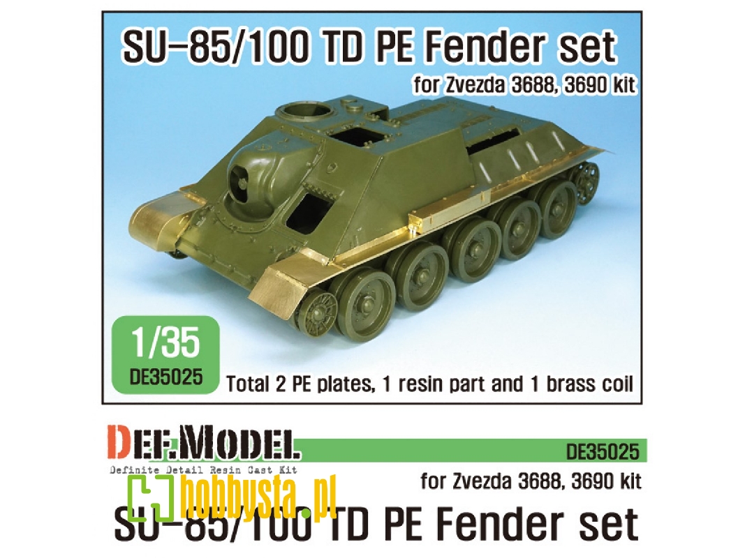 Su-85/100 Pe Fender Set (For Zvezda New 1/35 Kit) - image 1