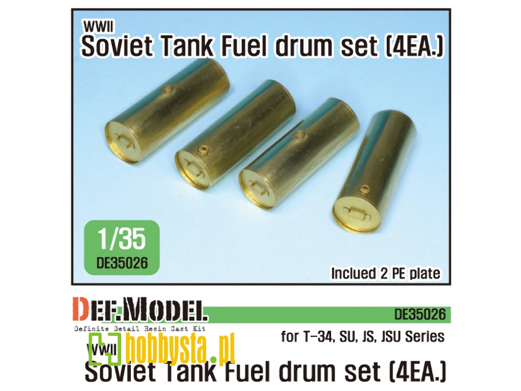 Wwii Soviet Tank Series Fuel Drum Set (4ea) (For 1/35 Kit) - image 1