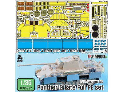 Wwii Panther G Fulll Pe Detail Up Set (For 1/35 Panther G Kit) - image 1