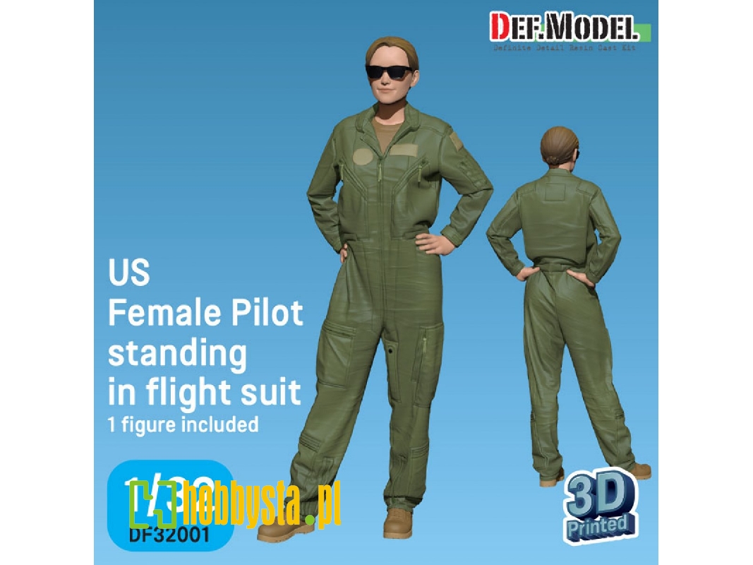 Us Female Pilot Standing In Flight Suit (1 Fig.) - image 1