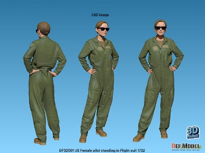 Us Female Pilot Standing In Flight Suit (1 Fig.) - image 6
