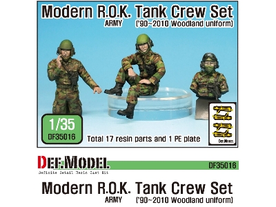 Modern Rok Army Tank Crew Set 3 Figures (Woodland Uniform) - image 1