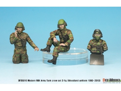 Modern Rok Army Tank Crew Set 3 Figures (Woodland Uniform) - image 3