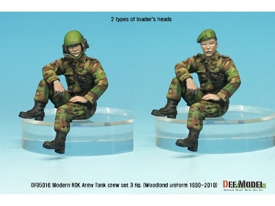 Modern Rok Army Tank Crew Set 3 Figures (Woodland Uniform) - image 4