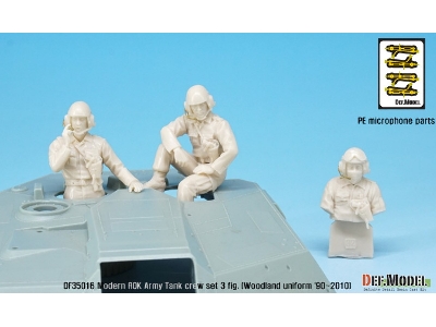 Modern Rok Army Tank Crew Set 3 Figures (Woodland Uniform) - image 5