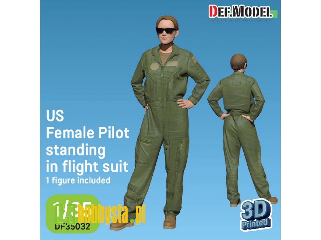 Us Female Pilot Standing In Flight Suit (1 Fig.) - image 1