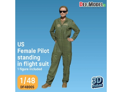 Us Female Pilot Standing In Flight Suit (1 Fig.) - image 1