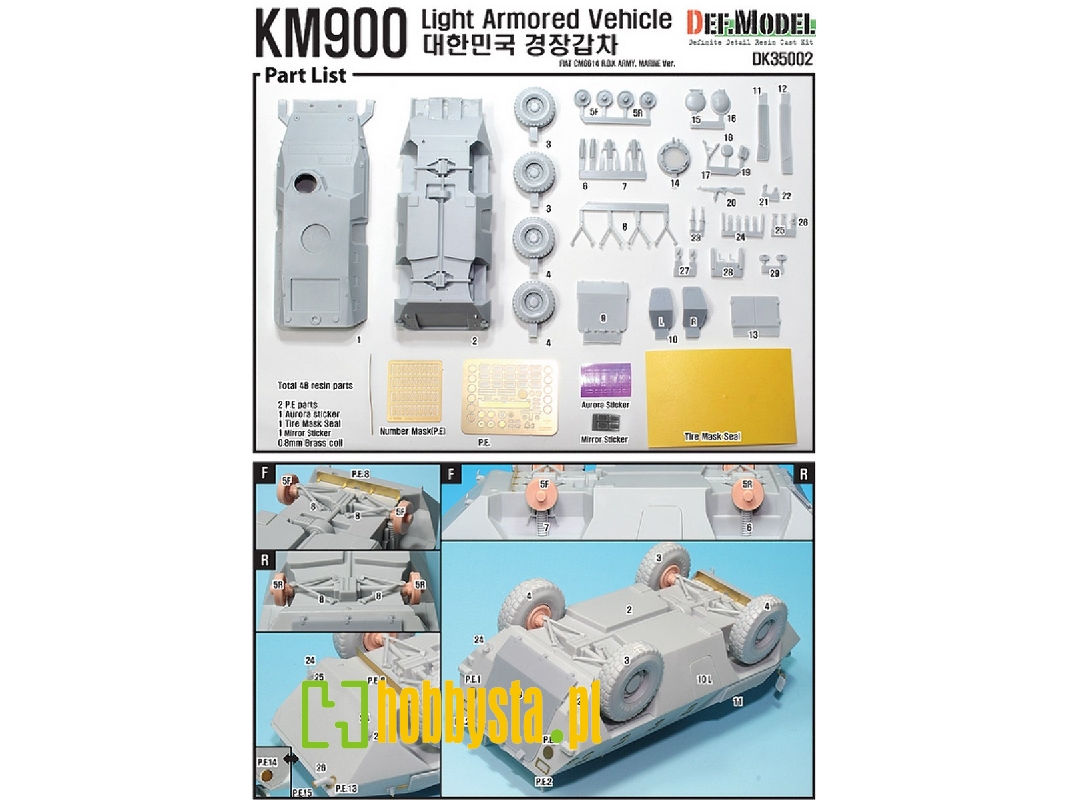 Km900 'rok Army' Light Armored Vehicle Kit