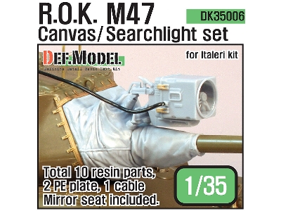 R.O.K M47 Patton Canvas/Searchlight Set (For Italeri 1/35) - image 1