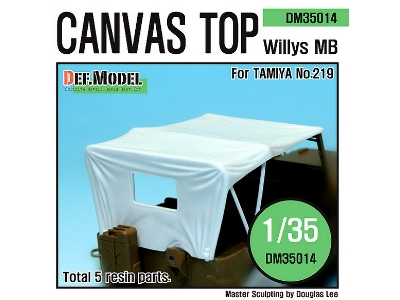Canvas Top For Willys Mb 4x4 Truck (For Tamiya 1/35) - image 1