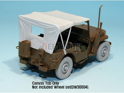 Canvas Top For Willys Mb 4x4 Truck (For Tamiya 1/35) - image 3