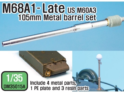 M68a1 105mm Metal Barrel Late Type(For 1/35 M60a3) - image 1